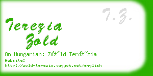 terezia zold business card